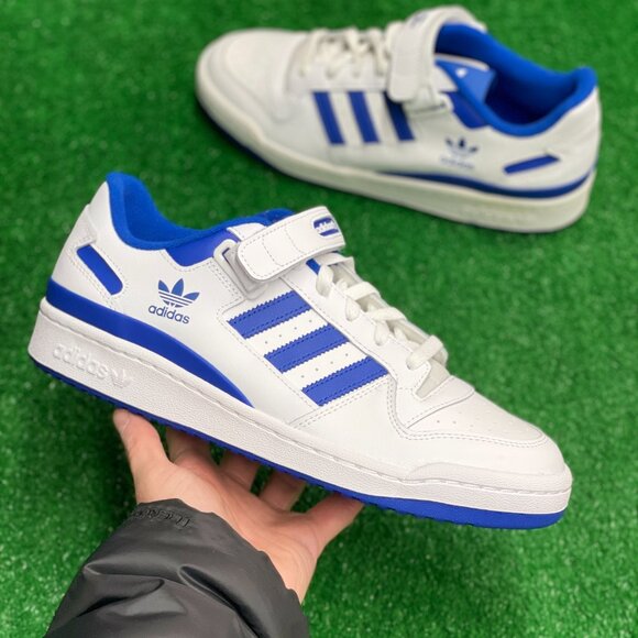 Adidas Forum Low Mens Casual Shoes White Blue FY7756 NEW* Sz 11